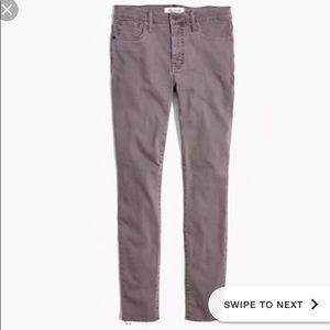 Madewell 9’ high rise skinny raw hem edition
